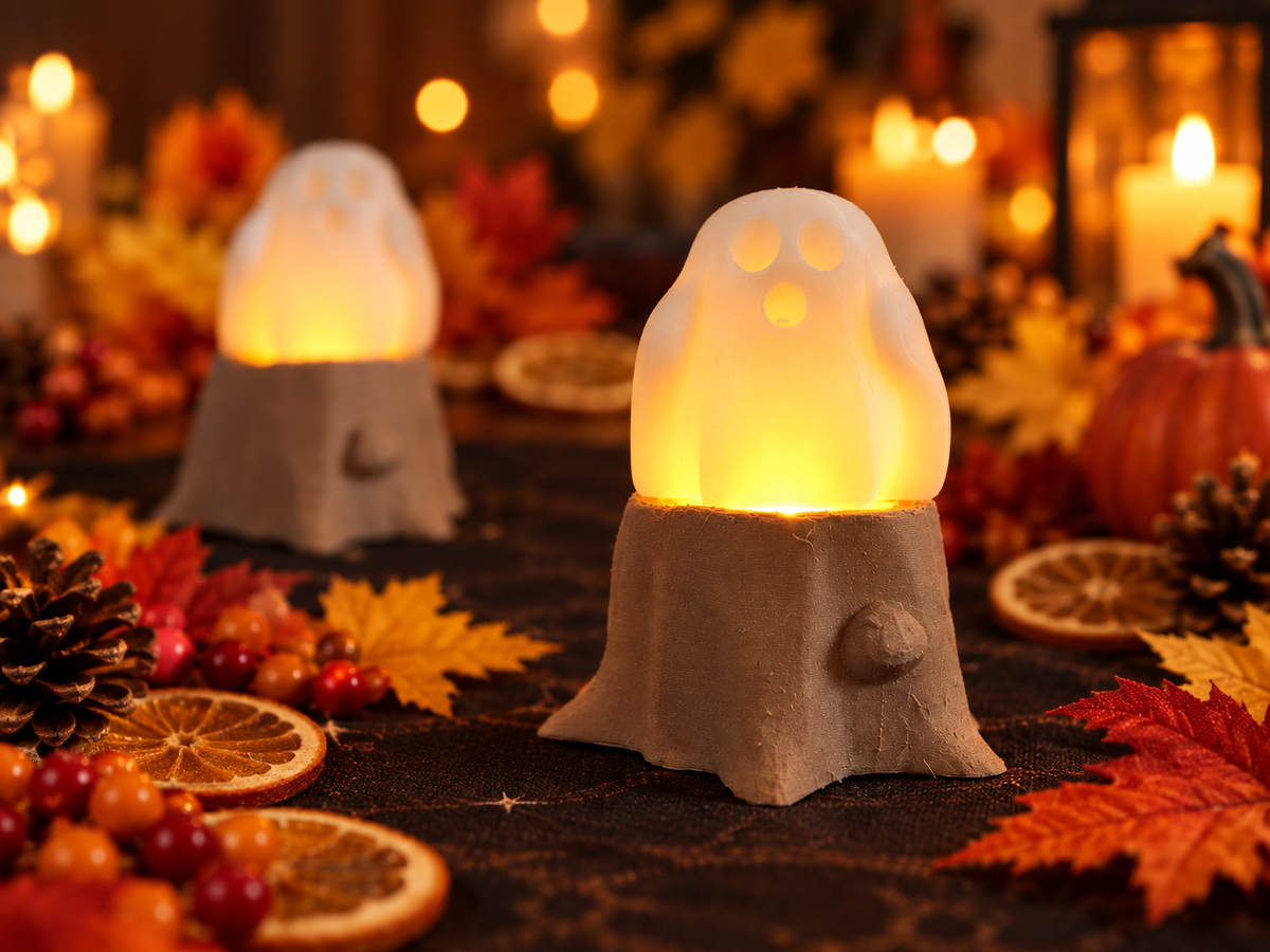Glowing Ghost LED Tea Light