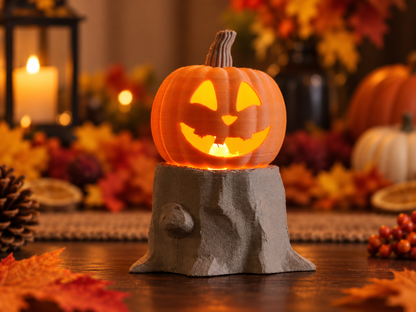 Glowing Jack-O'-Lantern LED Tea Light