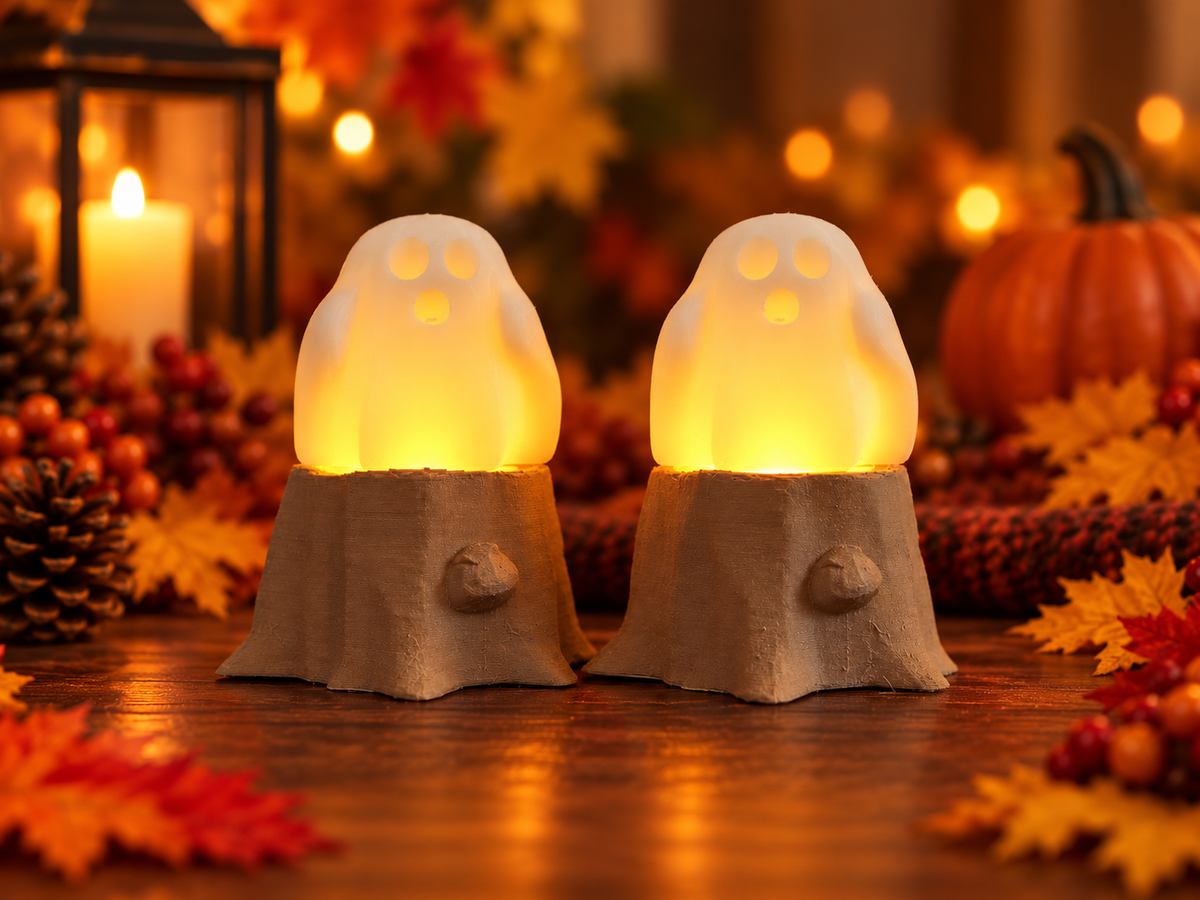 Glowing Ghost LED Tea Light