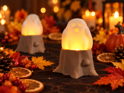 Glowing Ghost LED Tea Light