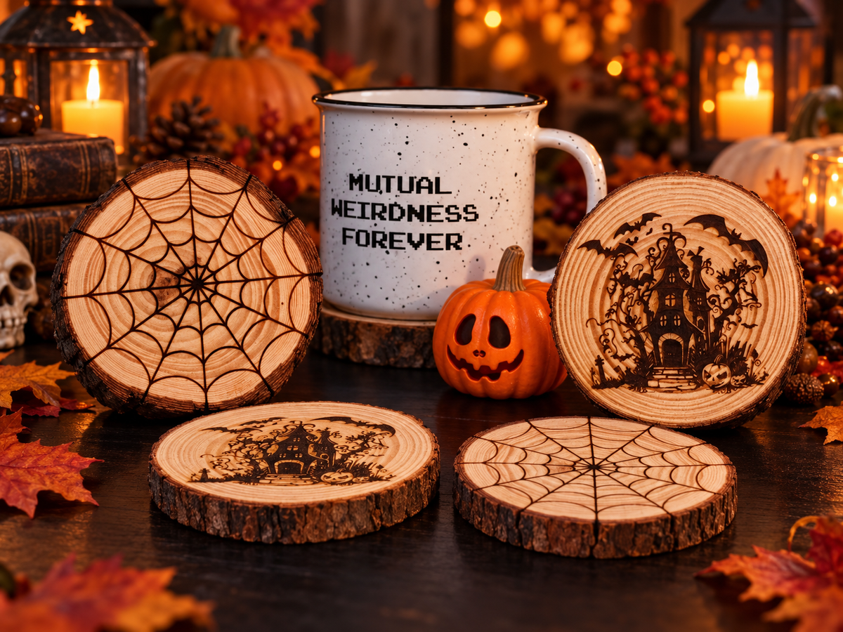 Spooky Coasters set of 4